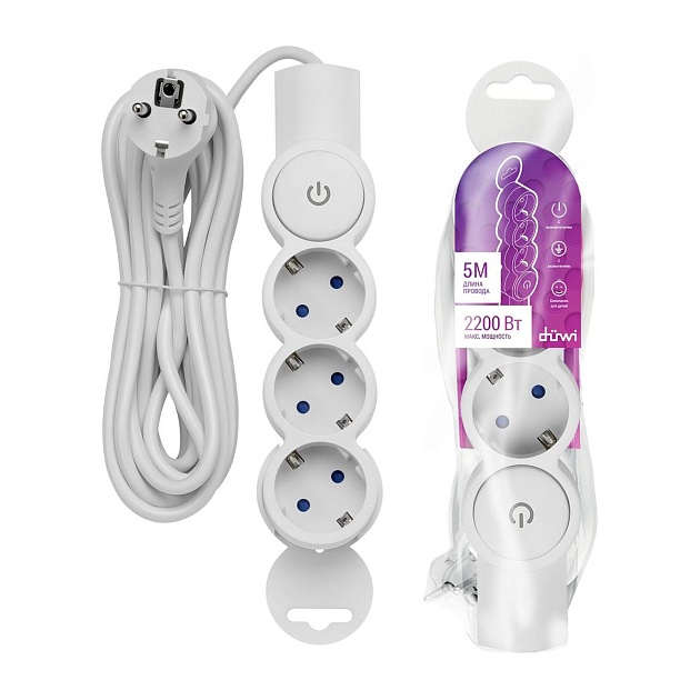 Удлинитель Duwi 3гн 5м с/з 32009 0 Фото № 2