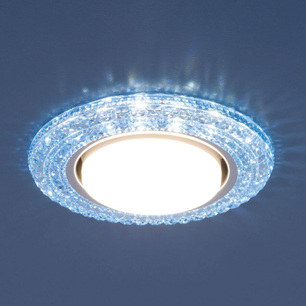 Встраиваемый светильник Elektrostandard 3030 GX53 BL синий a035180 фото 