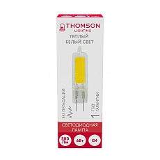 Лампа светодиодная Thomson G4 6W 3000K прозрачная TH-B4220 3