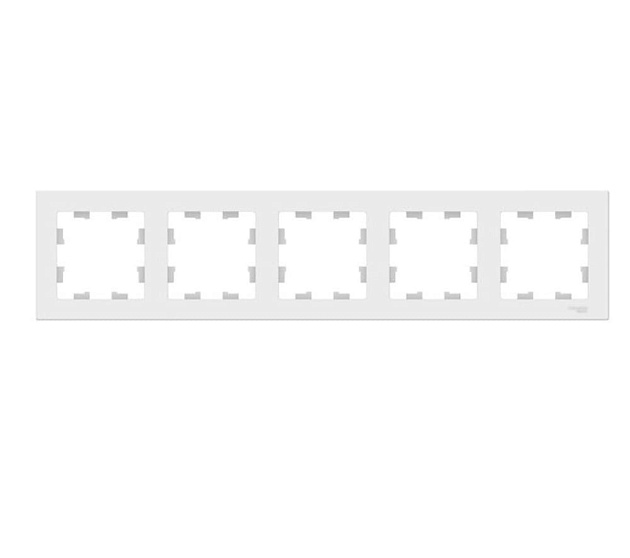 Рамка 5-постовая Systeme Electric AtlasDesign белая ATN000105 Фото № 1