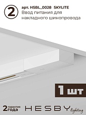Накладная однофазная трековая система Hesby Lighting Skylite №14 со светильниками HSBL_kompl_S014_NI2W3K 4