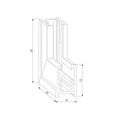 Коннектор L-образный внутренний Elektrostandard Mini Magnetic 85180/00 a065640 2