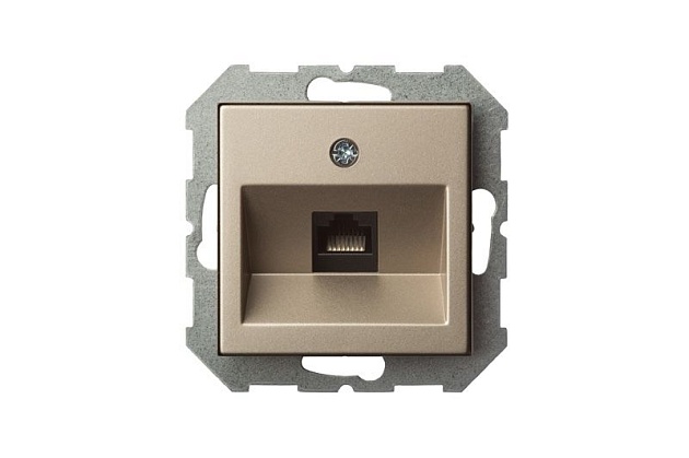 Розетка RJ45 Liregus Epsilon шампань 28-316 изображение 2 Розетка RJ45 Liregus Epsilon шампань 28-316 Фото № 2
