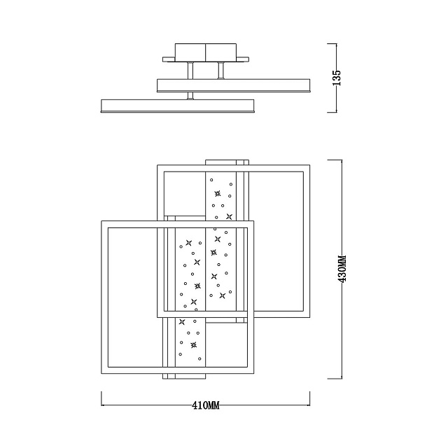 Потолочный светодиодный светильник Escada Stellar 10215/2LED изображение 2 Потолочный светодиодный светильник Escada Stellar 10215/2LED Фото № 2