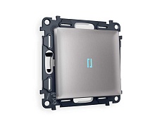 Комплект механизма 1-кл проходного выключателя AMBRELLA VOLT с подсветкой 10000K ALFA Сталь матовый QUANT (AP5020, VM105, G29B) MA502040