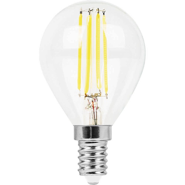 Лампа светодиодная филаментная Feron E14 11W 4000K Шар Прозрачная LB-511 38014 фото 