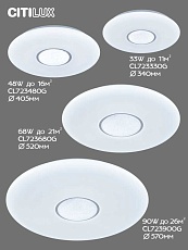 Потолочный светодиодный светильник Citilux Санта CL723480G 5