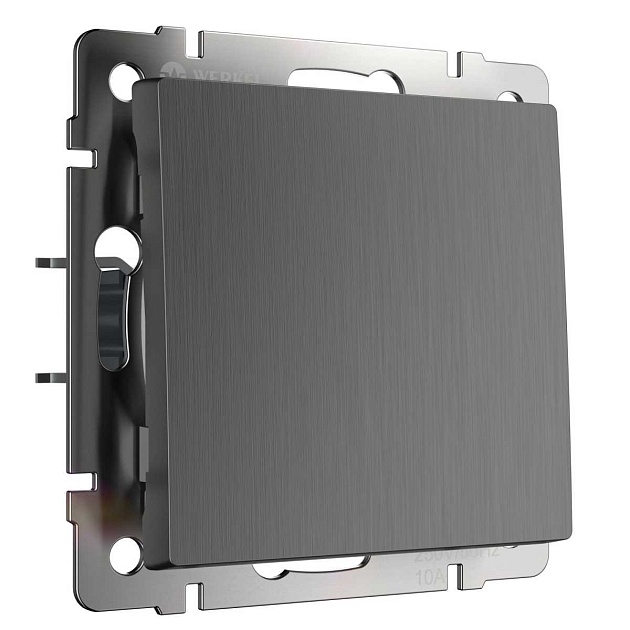 Выключатель одноклавишный проходной Werkel графит рифленый W1112004 4690389158391 изображение 1 Выключатель одноклавишный проходной Werkel графит рифленый W1112004 4690389158391 Фото № 1