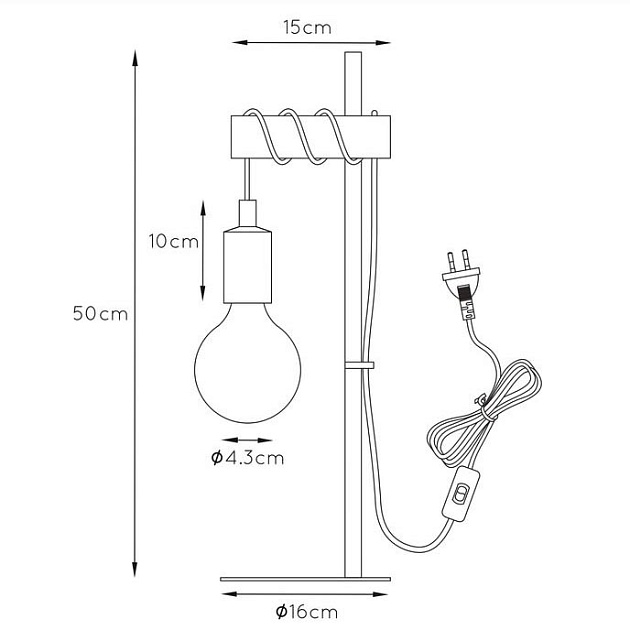 Настольная лампа Lucide Paulien 08527/01/35 фото 2