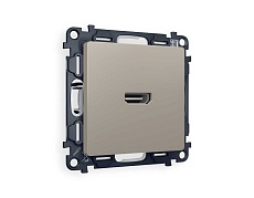Комплект механизма розетки HDMI 2.0 AMBRELLA VOLT ALFA Серо-бежевый матовый 40V/500mA 2.0GHz 5-18Gbit/s QUANT (AP3740, VM222) MA374010