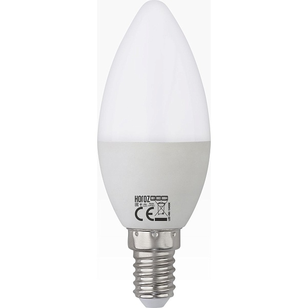 Лампа светодиодная Horoz E14 8W 3000K 001-003-0008 матовая HRZ33002973 фото 
