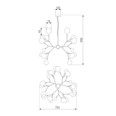 Подвесная люстра Bogates Lamella 554 1