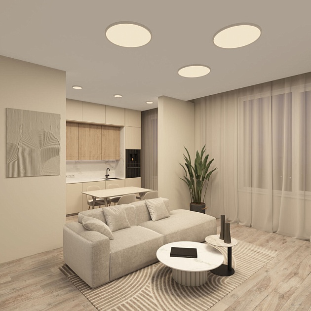 Потолочный светодиодный светильник Denkirs Thin DK6522-WH Фото № 8