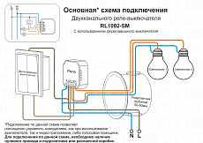 Wi-Fi реле-выключатель двухканальное Denkirs 2x1150Вт/150Вт для LED RL1002-SM/1 1