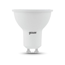 Лампа светодиодная диммируемая Gauss GU10 5W 3000K матовая 101506105-D 3