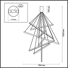 Подвесной светодиодный светильник Odeon Light L-vision Cometa 3860/96B 4