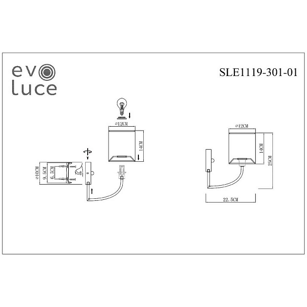 Бра Evoluce Ellisse SLE1119-301-01 изображение 2 Бра Evoluce Ellisse SLE1119-301-01 Фото № 2