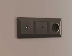 Лицевая панель розетки AMBRELLA VOLT AP6440 1