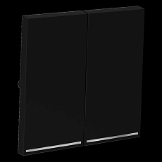 Клавиши для выключателя/переключателя двухклавишного с подсветкой S70 (графит) Voltum VLS000407