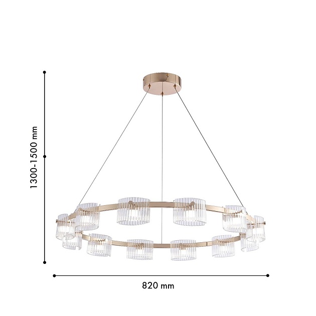 Подвесная светодиодная люстра Favourite Ori 4248-12P Фото № 2