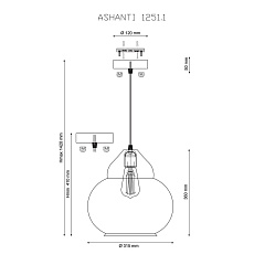Подвесной светильник Lucia Tucci Ashanti 1251.1 1