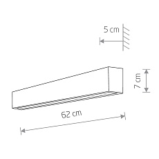 Настенный светильник Nowodvorski Straight Wall Led S 7565 1