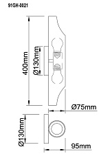 Настенный светильник Garda Decor 91GH-0021 1