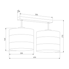 Потолочная люстра TK Lighting 3223 Tago White 2