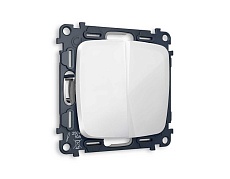Комплект механизма 2-клавишного выключателя Ambrella Volt OMEGA Белый глянец 10A-250V QUANT (OP1030, VM115) MO103010
