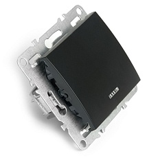 Выключатель одноклавишный Stekker Эрна с подсветкой черный PSW10-9101-03 49146 5