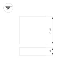 Потолочный светодиодный светильник Arlight SP-Quadro-S400x400-40W Day4000 034795 1