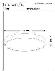 Потолочный светодиодный светильник Lucide Unar 79185/40/30 1