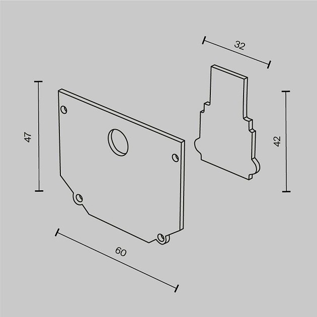 Заглушка Maytoni Technical Exility (2шт) TRA034EC-SCH-42B Фото № 2