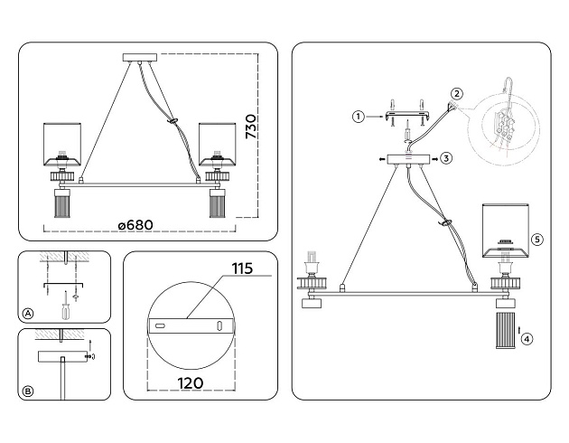 Подвесная люстра Ambrella Light High Light Classic LH71291 Фото № 2