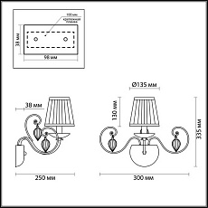 Бра Odeon Light Classic Niagara 3921/1W 4