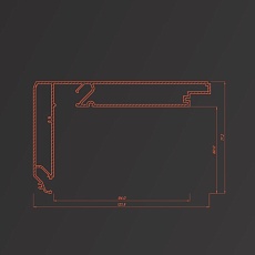 Профиль Flexy для изготовления прямых и угловых ниш для штор 11312 STANDART02 60 LED 9016 2