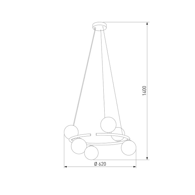 Подвесная люстра TK Lighting 6843 Anabelle Фото № 2