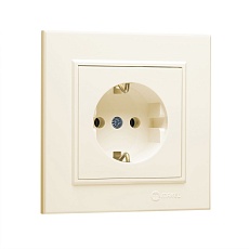 Розетка Makel 1-м СП Karea 16А IP20 с/з крем. 56010028
