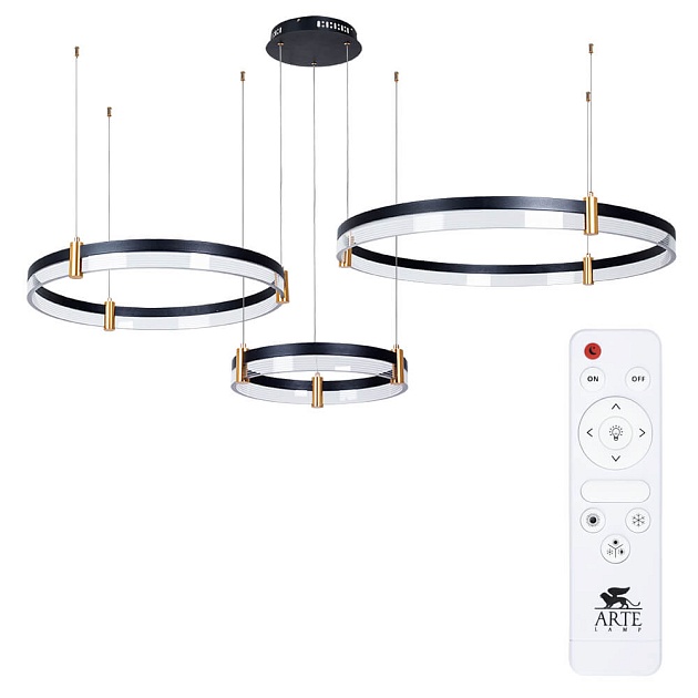 Подвесной светодиодный светильник Arte Lamp Mercury A2185SP-3BK изображение 1 Подвесной светодиодный светильник Arte Lamp Mercury A2185SP-3BK Фото № 1