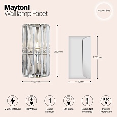 Настенный светильник Maytoni Aster MOD094WL-01CH 1