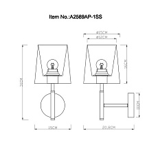 Бра Arte Lamp Rodos A2589AP-1SS 3