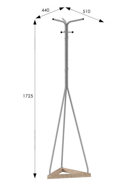 Напольная вешалка Мебелик Галант 213 007161 изображение 3 Напольная вешалка Мебелик Галант 213 007161 Фото № 3