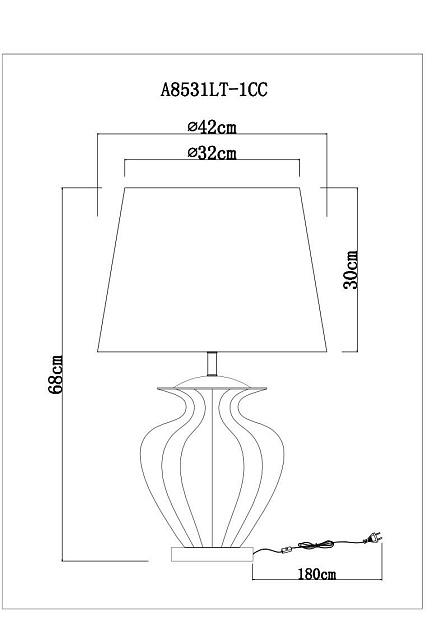 Настольная лампа Arte Lamp Sheldon A8531LT-1CC фото 4