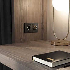 Акустическая розетка Werkel Hammer х4 черный W1285008 4690389163128 3