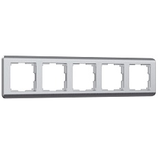 Рамка на 5 постов Werkel Stream серебряный W0052106 4690389172755