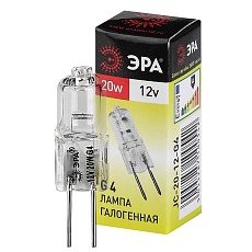 Лампа галогенная ЭРА G4 20W 2700K прозрачная G4-JC-20W-12V C0027369 3