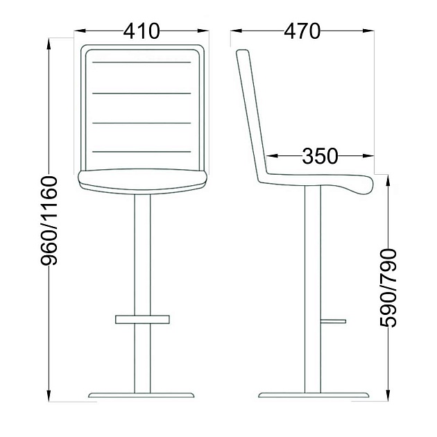 Барный стул AksHome Capri белый, экокожа 61694 Фото № 2