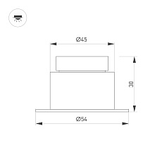 Встраиваемый светодиодный светильник Arlight MS-Glory-Built-R54-5W Warm3000 047291 1