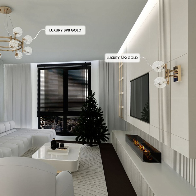 Бра Crystal Lux Luxury AP2 Gold изображение 7 Бра Crystal Lux Luxury AP2 Gold Фото № 7