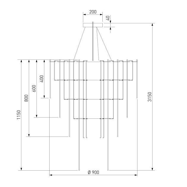 Подвесная люстра Bogates Queen 91101 LED a072016 Фото № 3